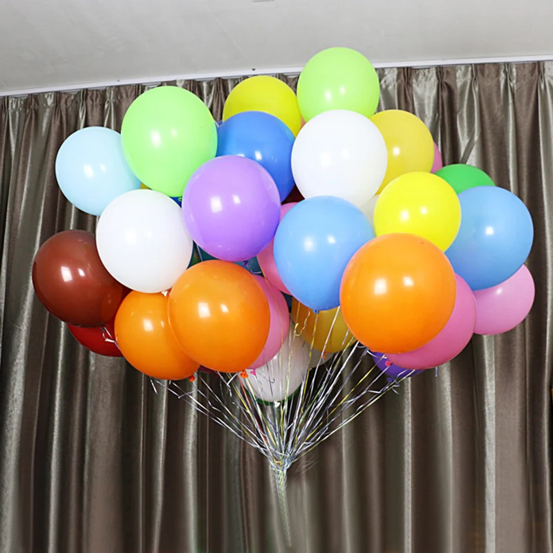 10 hazbeteko latex globoak