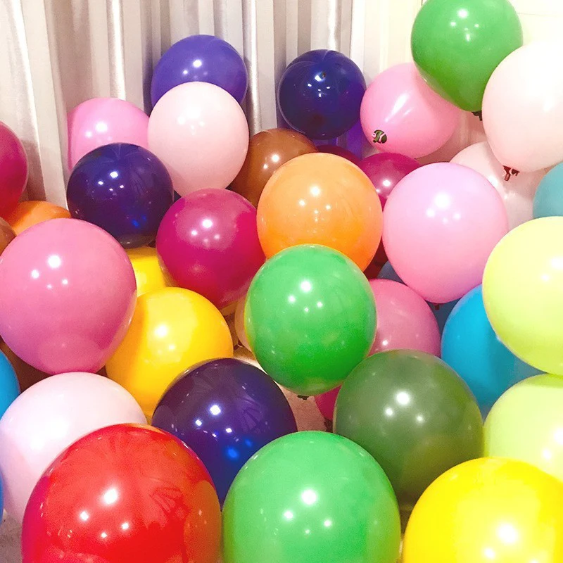 12 hazbeteko latex globoak