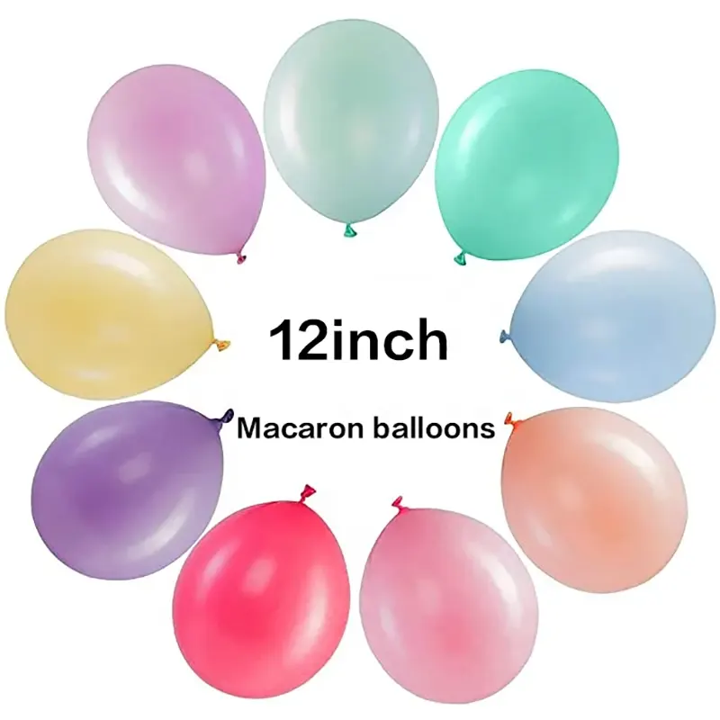 12 hazbeteko Makarro latex globoak