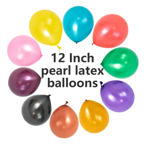 12 hazbeteko Pearl Latex Globoak