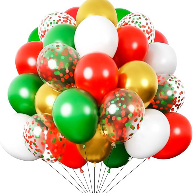 12inch kolore mistoko Gabonetako globo multzoa