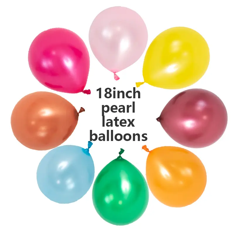 18 hazbeteko Pearl Latex Globoak