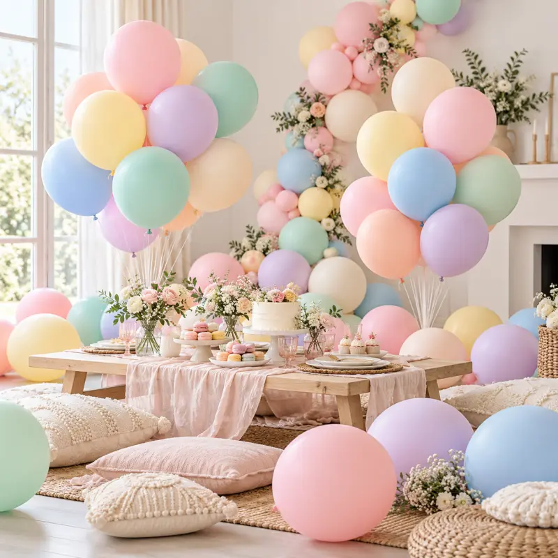 36 hazbeteko Macaron latexezko globoak