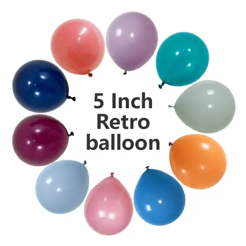 5 hazbeteko Retro Latex Globoak