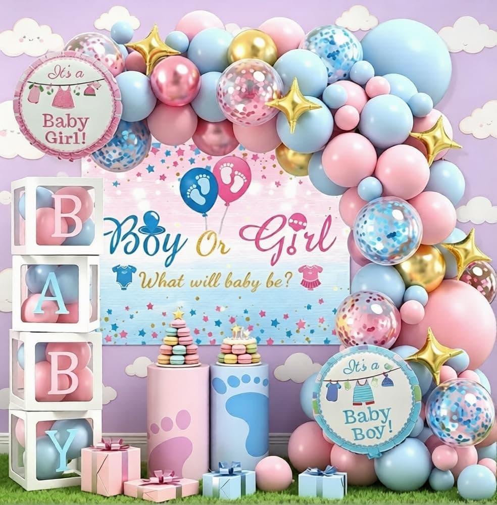 Genero Neutroa Baby Shower Globo Garland Arch Kit