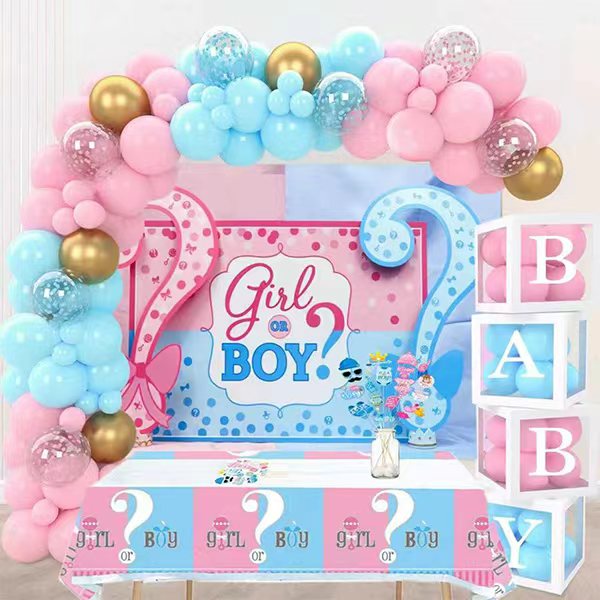 Gender Reveal globo Garland kit