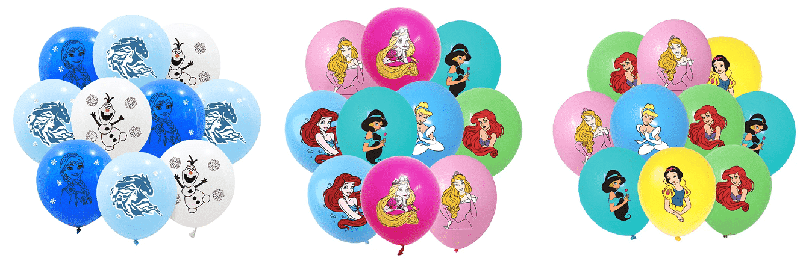Princess party latex balloon set