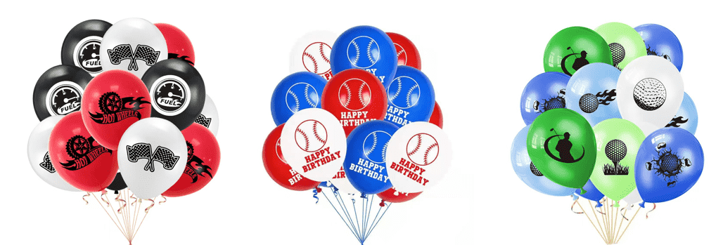 Sports theme latex balloon set