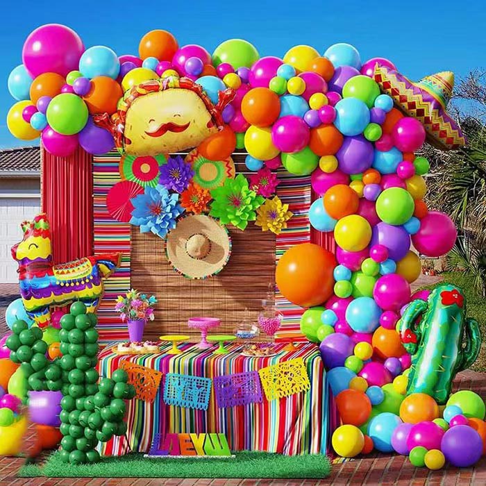 Festa mexikarra globo arkua garbanda kit