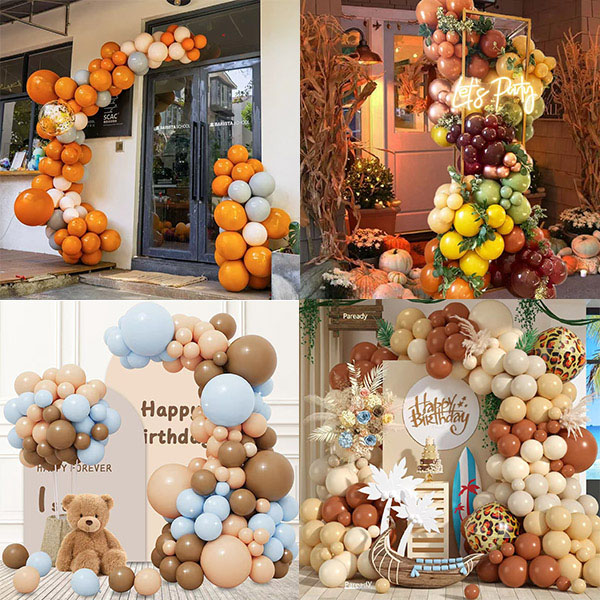 Retro koloretako globoa garland kit
