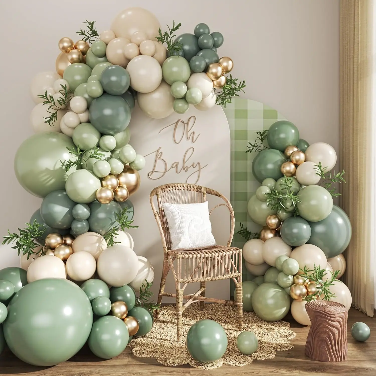Sage Green Globo Garland Arch Kits