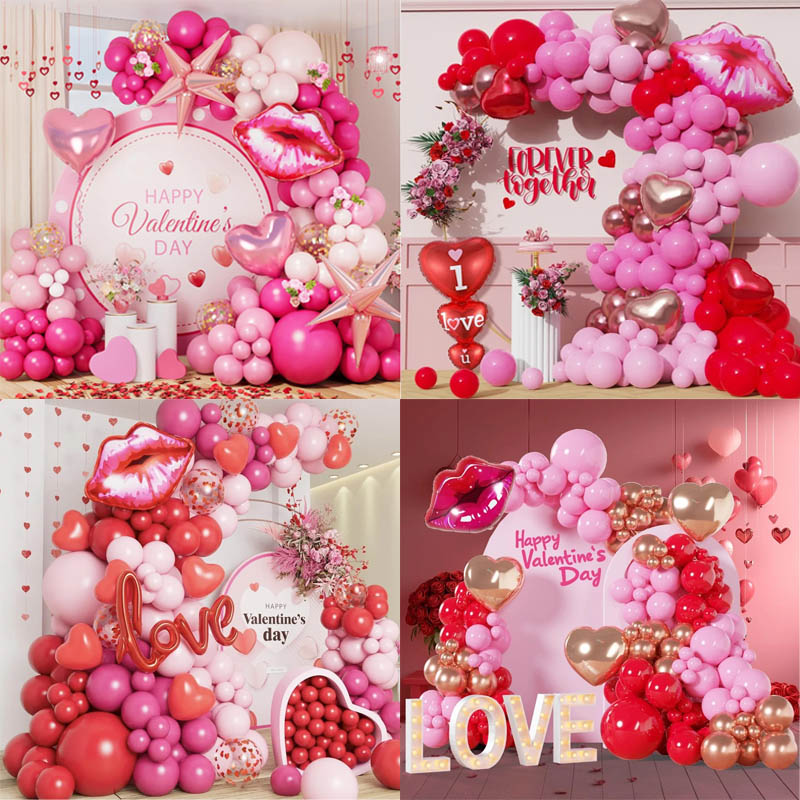 San Valentin Day Globo Garland multzoa